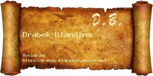 Drabek Blandina névjegykártya